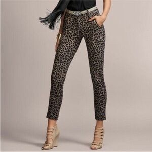 CAbi Leopard Print Ankle Pants